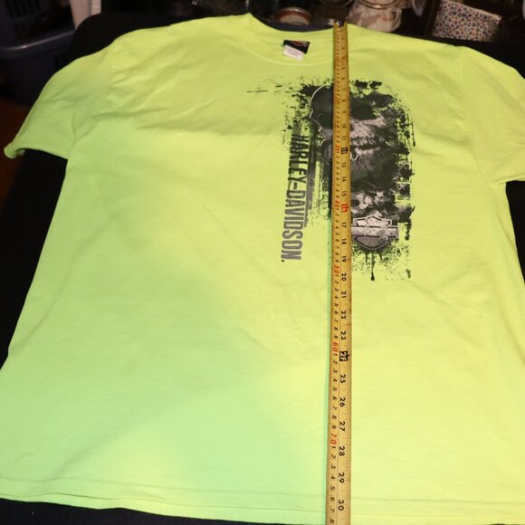 Harley-Davidson Highlighter Yellow T-Shirt – XL. Motorcycle. Biker. Hivis. HD. - Picture 8 of 8